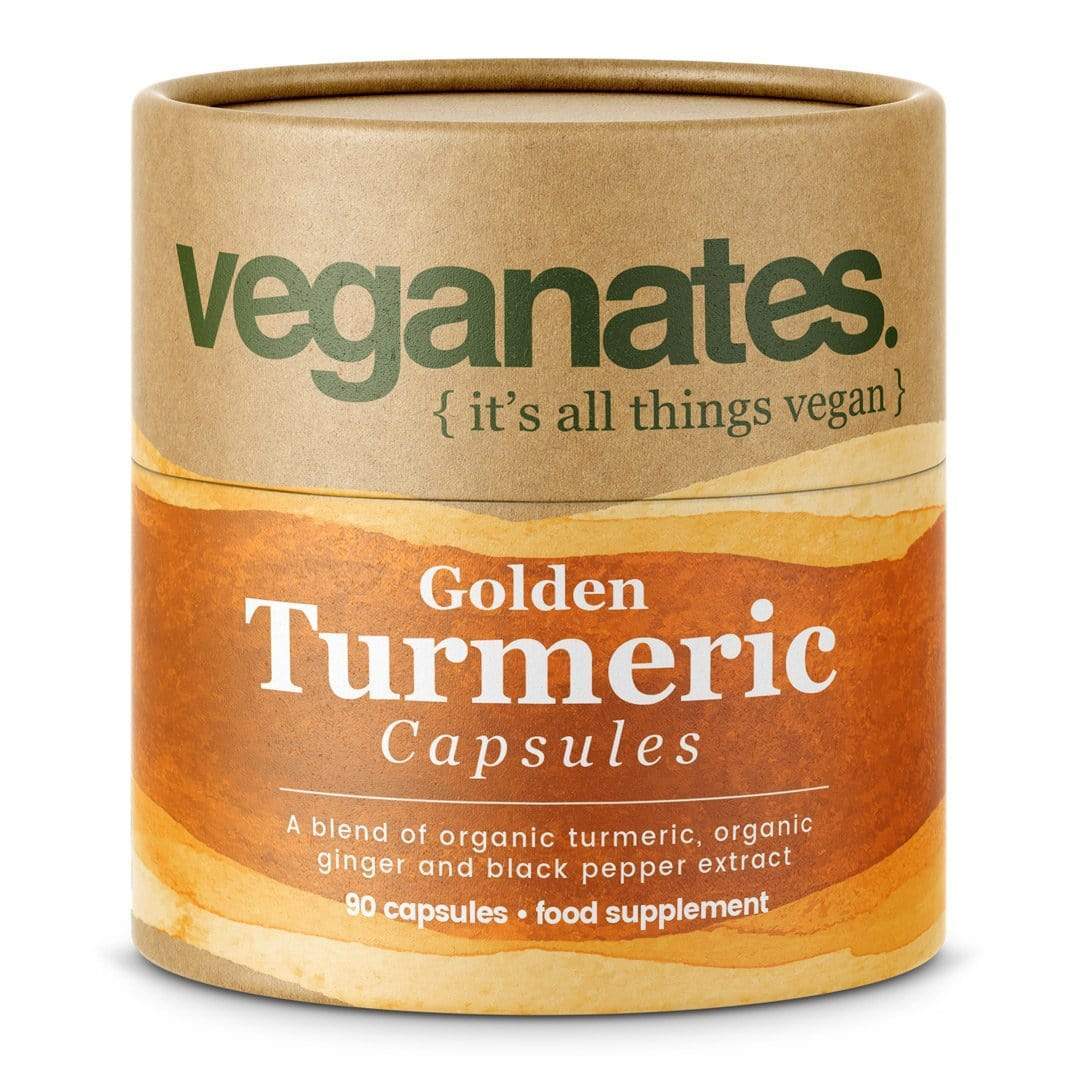 Veganates Multivitamin Supplement Organic Vegan Turmeric Curcumin & Ginger Supplement with Black Pepper For Superior Absorption. 90 High Strength Capsules in Plastic Free Biodegradable Packaging